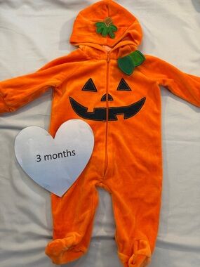 Koala Baby - Footed Velour Halloween bunting bag one  piece. Size 3 months